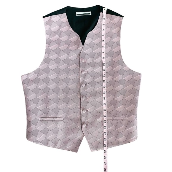 Perry Ellis Suit Separates Pink and Black Vest Medium - Picture 10 of 10